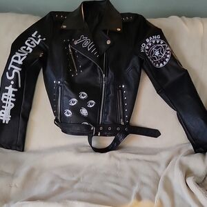 H&M Black Leather Motorcycle Jacket